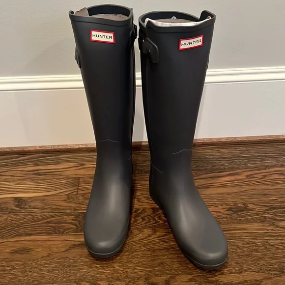 Dark slate hunter rain boots hot sale